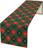 Christmas Table Runner,Green Red Xmas Plaid Table Cloth Kitchen Dining Table Decoration for Home Party Decor 13x70 Inch