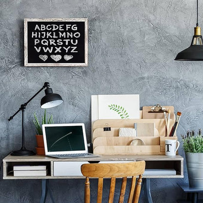 Chalkboard 12x16 inches, 3 Pack Non-Magnetic Blackboard, Rustic White Wooden Framed Chalkboards for Wedding, Kitchen and Home Decor