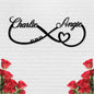 Personalized Custom Infinity Heart Sign, Metal Infinity Sign, Infinity Heart Wall Decor, Custom Name Signs, Romantic Home Decor For Anniversary Or As Valentines Day Decoration