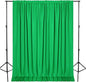 DWCN 10x8 FT Green Backdrop Curtains for Parties, Photography Backdrop Drapes with Rod Pockets for Wedding Decorations Stage Birthday Family Gatherings, 2 Panels 5ft x 8ft