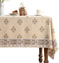 patdrea Designer Beige Extra Long Tablecloth for Rectangle Table,Elegant Linen Floral Pattern French Table Cloth,Decor Cover Cloth for Kitchen Dining Christmas,Thanksgiving,63"x110"-Istana a