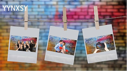 YYNXSY Colorful Brick Wall Photo Backdrop Retro Theme Stone Brick Wall Background Brick Design Microfiber Background Brick Decoration Brick Party Decoration Photo Background 10X8FT YY-24, Black
