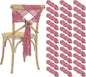 50 PCS Cheesecloth Chair Sashes Bows Wedding Aisle Decorations Chair Ribbon Ties Back Sash for Wedding Party Events Banquet Chair Cover Decoration (Dusty Rose)