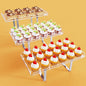 3 Pieces Cupcake Stand Holder, Clear Acrylic Dessert Table Display Set with Iron Support Legs for Birthday Candy Bar Décor Weddings, Parties Events