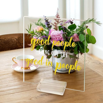 3" Acrylic Sign Holders, 32 PCS Clear Place Card Holders with Card Slot, Table Numbers Display Stands, for Wedding/Menu/Meeting/Table Numbers