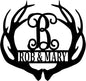 PK Décor Deer Antler Decor Family Last Name ACM Metal Sign For Man Cave, Couple Antler Initials, Last Minute Gift Idea for Him, Black, White, Silver, Gold