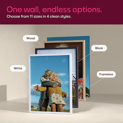 Mixtiles Official - Custom Photo Tiles - Personalized Printed Photos - Magnetic Wall Frames - Adhesive Sticker, No Nails - Various Sizes and Frames - XL-Portrait-set-Tile - Black Frame