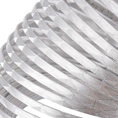 Fashewelry 32.8 Feet 5mm Aluminum Flat Artistic Wire Silver Bendable Metal Craft Wire for Beading for Bezel Sculpting Armature Jewelry Making Gem Metal Wrap