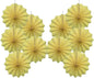 Yellow Hanging Paper Fans,Yellow Accessories Paper Decorations for Party,Color Party Decorations,Bee Themed Classroom Decor,8in Hanging Paper Fans 30 Color DIY Set （Light Yellow）