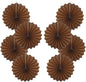 Brown Party Decorations,Brown Wedding Decorations for Party Events Accessories,Brown Birthday Decorations,Boho Party Decoration,Fall Decorations 12in Hanging Paper Fans 30 Color DIY Set(Brown)