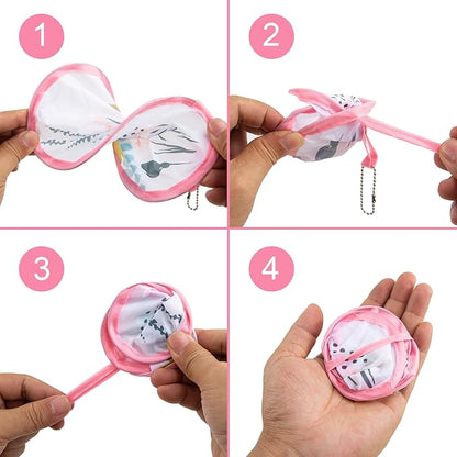 4 Styles Flower Round Foldable Hand Fan Japanese Foldable Fan Style Handheld Foldable Compact Cooling Fans,Round Folding Fan for Outdoor Games,Xmas Decoration,Festival,Party Favors,Travel,Events