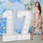 Marquee Numbers Large 17th-Birthday Decorations: 4ft Light Up Number Party Decor 71 Year Old Girl And Boy Birthday Decoration Backdrop 71 Anniversary Cardboard Big Mosaic Balloon Frame Number 17