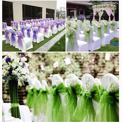 Crystal Organza Fabric Tulle - 16" by 50 Yards Sheer Fabric for Wedding Party Decoration Bridal Shower Tutu Roll Netting Spool Ribbon Wrapping (Green)