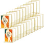 Hoteam 30 Pack 5 x 7 Clear Acrylic Sign Holder with Gold Borders, Gold Picture Frame, Double Sided Wedding Table Number, Acrylic Menu Stands for Wedding Table, Restaurant Sign, Photos