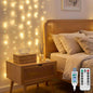suddus Curtain Lights for Bedroom, 90 Led Hanging String Light Outdoor, Fairy Curtain Lights Indoor for Christmas, Dorm, Wall, Backdrop, Window, Wedding, Party, Birthday Decor, Warm White