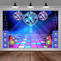 Disco Backdrop 7 x 5 ft Retro Glow Party 70s 80s 90s Theme Stage Dance Background Disco Party Decoration Disco Ball Banner Dance Backdrop for Birthday Party Prom Portrait Photo Props Polyester,Purple
