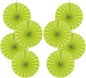 BARTHEW Green Graduation Party Decor, Tropical Party Decorations, 12in Hanging Paper Fans 30 Color DIY Set (Clear Green)