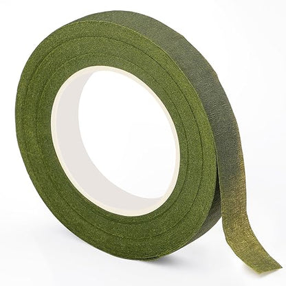 Floral Tape, 1/2inch Flower Tape, Green Flower Tape for Bouquet Stem Wrap Floral Arranging Craft Projects Corsages, Wedding Bouquet