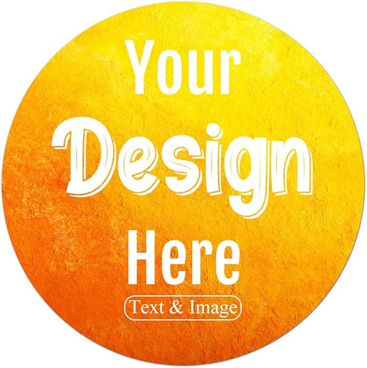 100-500 Custom Stickers Personalized Labels, Customized Stickers with Any Image Logo and Text. Custom Stickers for Business Logo Labels,etc. (Circle,1.5 Inch)