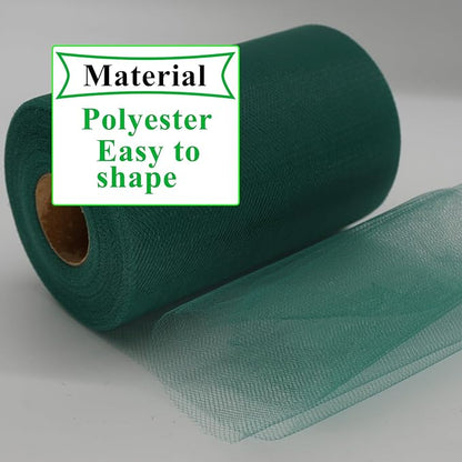 Hunter Green Tulle Fabric Rolls 6 Inch by 100 Yards (300 feet) Fabric Spool Tulle Ribbon for DIY Tutu Bow Baby Shower Birthday Party Wedding Decorations Christmas Craft Supplies