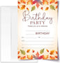 Fall Birthday Invitation Cards with Envelopes Pack of 20 (4"x6") - Leaf Autumn Themed Birthday Party Invitations.(159)