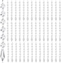 Nuenen 100 Pcs Acrylic Hanging Crystals for Centerpieces Chandelier Clear Crystal Garland Strands Ornament Acrylic Clear Beads Prisms Pendant for Christmas Tree Window Home Decoration(Icicle)