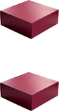 CECOBOX - Gift Boxes with Lids for Presents 6"x6"x2.75" - Matte, Collapsible Magnetic Closure Gift Box - Groomsmen & Bridesmaid Proposal Boxes, Wedding, PR, Birthdays, Holidays (Scarlet Leatherette)