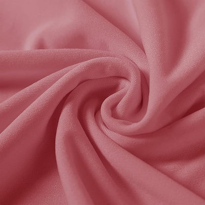 Spandex Chair Covers, 12PCS, Removable Washable Protector Stretch Covers for Living Room, Party, Banquet, Wedding, Hotel (Dusty Pink)