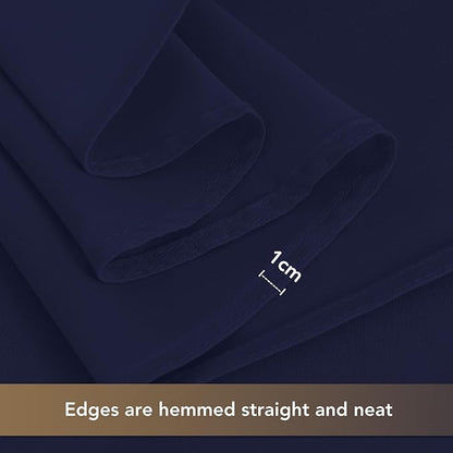 sancua Square Tablecloths 85x85 Inch, 2 Pack - Navy Blue Fabric Table Cloth for Square or Round Tables, Washable Polyester Table Cover for Outdoor Party, Birthday, Buffet, Resturant