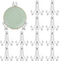 12 Pack 6 Inch Clear Plastic Easels or Stand/Plate Holders to Display Pictures or Other Items at Weddings, Plate Stands for Home Decoration, Birthdays, Tables