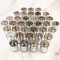 Silver Mercury Glass Tea Light Holders Set of 36 - Elegant Votive Candle Holders for Weddings, Showers and Home Decor - Perfect for Table Centerpieces and Parties (Glass, Silver)
