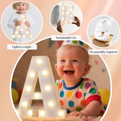 LED Marquee Light Up Letters Sign - Lighted Letters Alphabet for Birthday, Graduation, Bar Wall & Table Party Decor, Wedding Anniversary and Christmas Decorations, Letter B