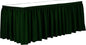Ultimate Textile Pleat Polyester Fabric Table Skirt - Machine Washable Flame Resistant with Clips for Events, Weddings & Trade Shows, Cut & Sewn in Paterson, NJ - Hunter, 14' Shirred Pleat