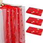 BINBE 3pcs Daisy Fall Table Runner Embroidery Gauze 10FT Florals Seasonal Tulle Holiday Birthday Kitchen Dining Table Decor for Home Party Red