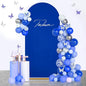 SoarDream Arch Backdrop Cover Navy Blue Spandex Fitted 5FT Wedding Arch Covers Balloon Round Top Chiara Arch Backdrop Fabric for Bridal Shower Wedding Birthday Party Stage Decoations