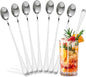 Ice Tea Spoons Long Stainless Steel Set of 8 – 9″ Iced Tea Spoons Long Handle with Classic Elegant Design – Rust-Resistant & Dishwasher Safe | For Milkshakes, Cocktails, Desserts & Tall Glass Drinks