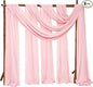 6 Panels Pink Wedding Arch Drapery 28" x 20Ft Wedding Arch Draping Fabric Chiffon Fabric Drape Sheer Backdrop Curtain for Weddings Party Swag Ceremony Birthday Arbor Drapery Reception Ceiling Décor
