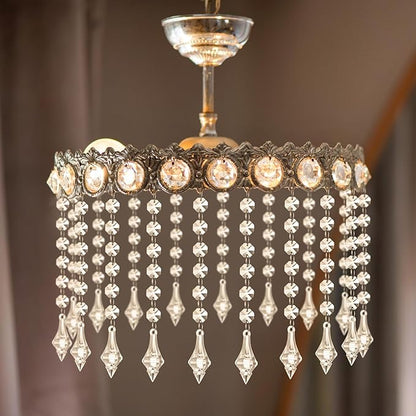 Nuenen 100 Pcs Acrylic Hanging Crystals for Centerpieces Chandelier Clear Crystal Garland Strands Ornament Acrylic Clear Beads Prisms Pendant for Christmas Tree Window Home Decoration(Lantern)