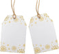 100Pcs Golden Snowflakes Gift Tags with String Attached Gift Tags for Presents Personalized White Paper Gift Labels for Birthday Party Wedding Christmas Favor Gift Wrap