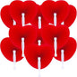 12 Packs Decorative Paper Folding Hand Fans Handheld,Red Heart Foldable Wedding Fans Chinese and Japanese Fans Bulk for Bridal Guest Church Party Favors Dancing Birthday DIY