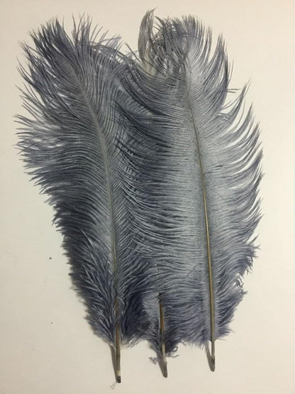 KOLIGHT® 40pcs 12''~14''(30~35cm) Natural Ostrich Feathers for DIY Home Wedding Party Office Decoration (Gray)