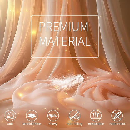 Pink Tulle Backdrop Curtain with Lights String - 10x8ft Sheer Backdrop with 250 LEDs for Wedding, Baby Shower, Bridal Shower, Birthday Party Photo Shoot Background and Home Decorations