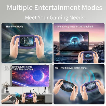 RG34XX Retro Handheld Game Consoles RG34XX Classic Retro Gaming Console 32+64G Card Preloaded Games 5000+ rg34xx Portable Gaming Console Linux 64-bit 3500mAh Battery WiFi Bluetooth HD and TV Output Indigo