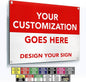 Custom Metal Signs, Personalized Aluminum, Waterproof Business Signs, White Aluminum (Red & White, 24x18 In)