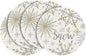 Artoid Mode Beige Snowflake Let It Snow Winter Placemats Set of 4, 15 Inch Seasonal Christmas Xmas Round Table Mats for Dining Decoration