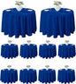 VidaFete Tablecloth 10 Pack 120inch Round Table Cloth Polyester, Stain Wrinkle Resistant Polyester Dining Table Cover for Kitchen Dinning Party Wedding Round Tabletop Buffet Decoration(Royal Blue)