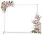 Walensee 7.9FTx6.6FT Pink Wedding Arch Backdrop Stand, Adjustable Square Metal Arch Frame for Ceremony Party Birthday Baby Shower Bridal AnniversaryGarden Balloon Photo Decoration