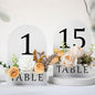 Table Number 1-15 for Wedding Reception Arch Acrylic Wedding Table Number with Flower Trough 5" x 7" Mirrored Rustic Centerpiece for Reception Bridal Shower Party Catering Banquet(White)