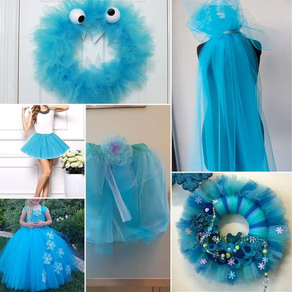 Turquoise Tulle Fabric Rolls 54 Inch by 40 Yards Tulle Bolt Spool for Wedding Decorations DIY Tutu Baby Shower Table Skirt Ceiling Decor Birthday Party Craft Supplies