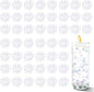 50 PCS Artificial Floating Beads for Centerpieces Vases, White Porcelain AB 8+3mm String Beads for Wedding Party Pearl String for Decor, String Pearls for Crafts Vase Filler